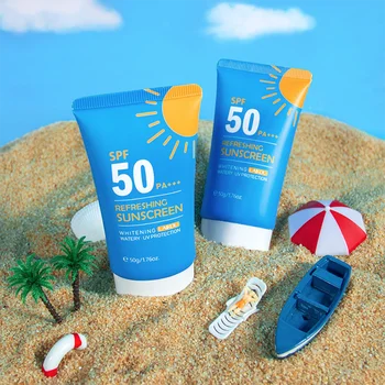 Opaľovací Krém Spf 50 Tvár Pre Ženy Mastná Čiernej Kože Sun Cream Emulzie Hesla Protección De La Piel Sonnencreme Creme Sola Güneş Kremi