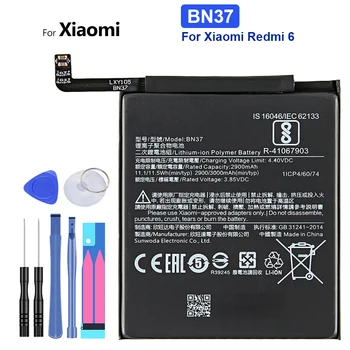 3000mAh BN37 BN 37 Batérie Pre Xiao Redmi 6 Redmi6 Redmi 6A Redrice 6 Redrice6 Mobilného Telefónu, kontakty batérie Nabíjateľné + Bezplatné Nástroje