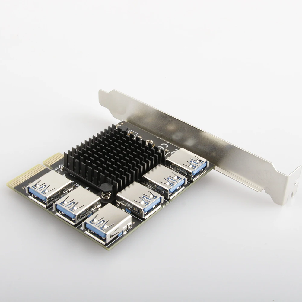 PCI Express Stúpačky Karty PCI-E 4X 1 až 6 USB 3.0 Adapter 4 / 6 Port Stúpačky Násobiteľ Karta Rozširujúca Karta Adaptéra pre Win Linux Obrázok 0