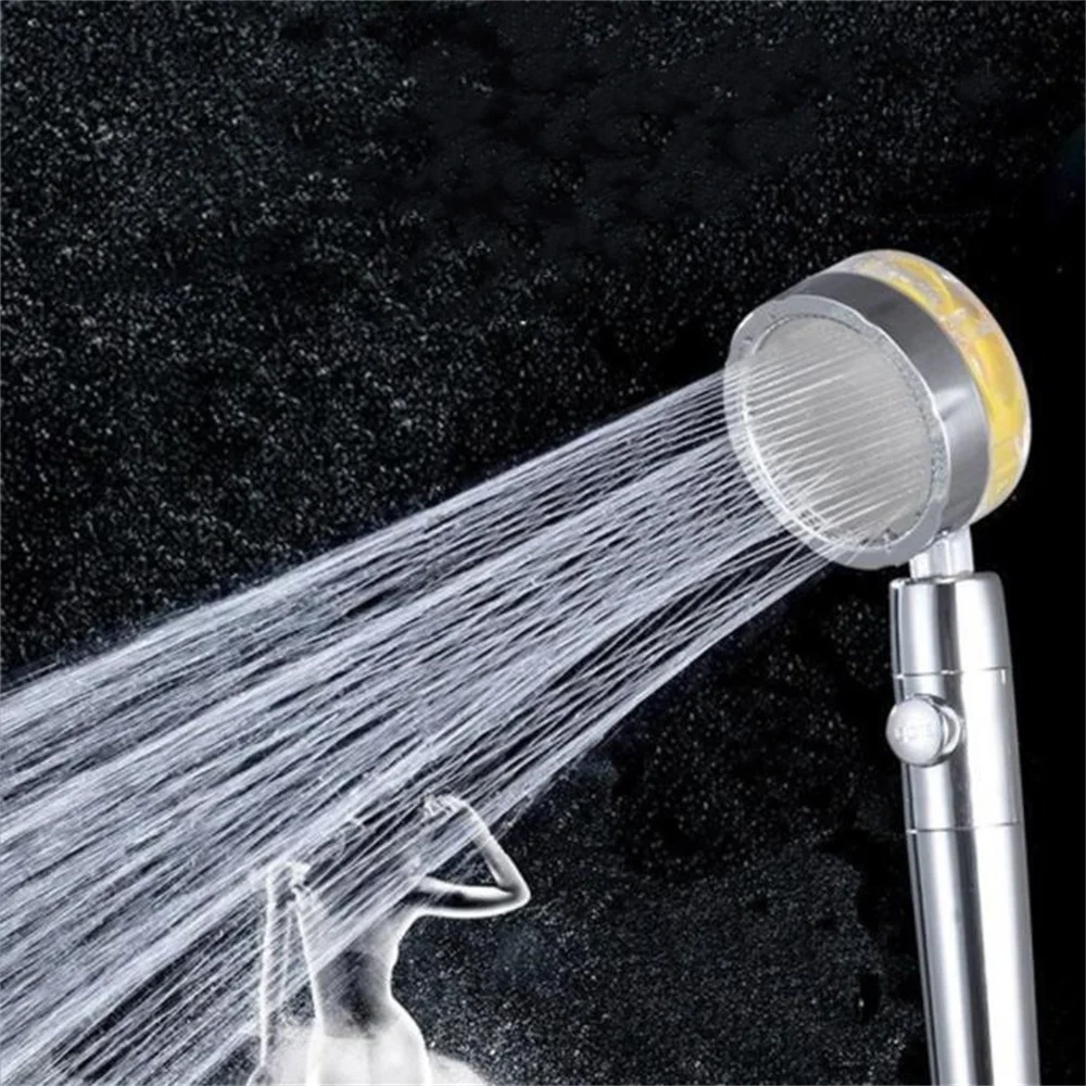 Silný Hermetizácie postrekovačom Sprcha Hlavu Úsporu Vody, Prietok 360 Stupňov Otáčanie S Malým Ventilátorom, ABS Kúpeľňových Doplnkov Obrázok 0