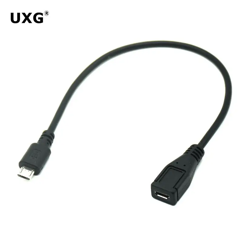 Micro USB 5pin Žena Micro USB Muž F/M Rozšírenie zariadenia Extender Dátum Plnenie Krátke OTG Kábel Čierny 20 CM 50 CM 10 CM 1m 1,5 m 2m 5m Obrázok 1