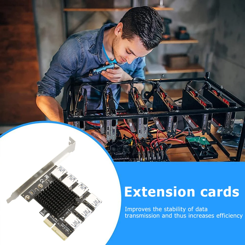 PCI Express Stúpačky Karty PCI-E 4X 1 až 6 USB 3.0 Adapter 4 / 6 Port Stúpačky Násobiteľ Karta Rozširujúca Karta Adaptéra pre Win Linux Obrázok 2