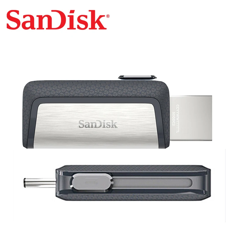 100%SanDisk usb 128GB SDDDC2 Extrémne vysokú rýchlosť, Typ-C USB3.1 32gDual OTG USB Flash Disk 64 GB Pero, Disky 256 GB 150M/S PenDrives Obrázok 3